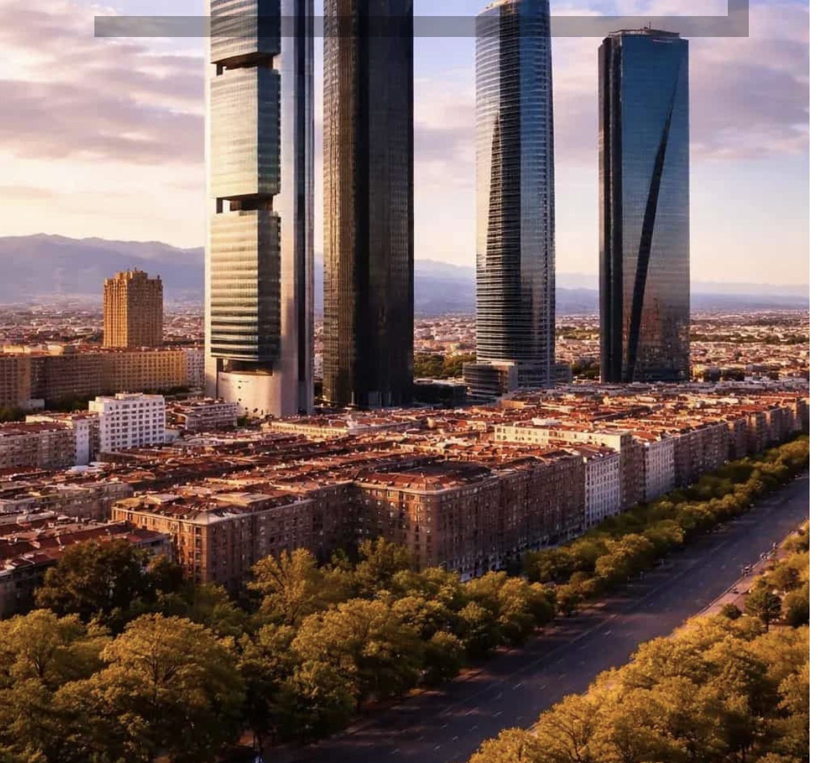 Skyline de Madrid, fotografía de ambiente