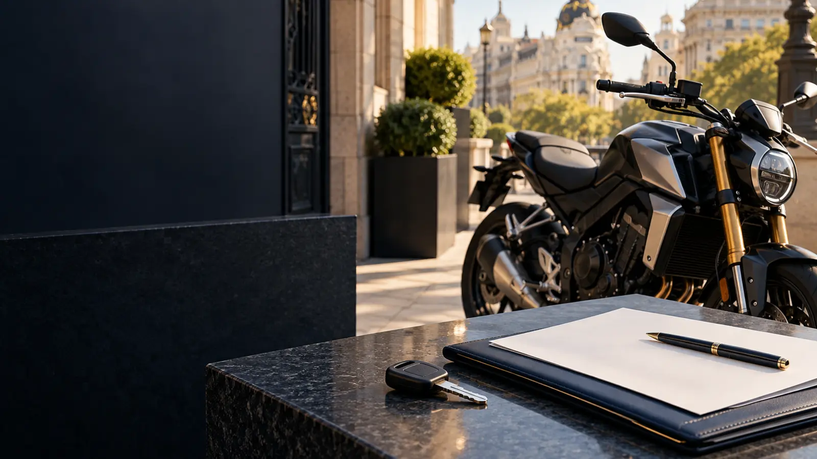 Transferencia de moto en Madrid con revisión de gestor colegiado